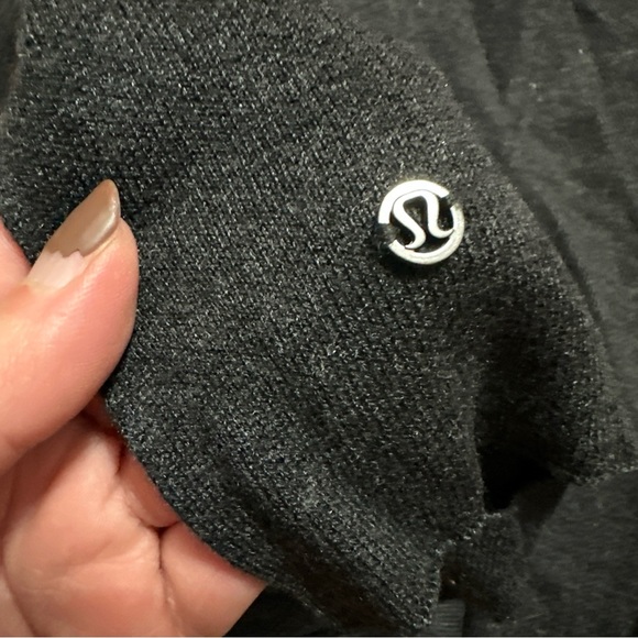 Lululemon Cashmere Blend After Asana Wrap Cardigan in Heathered Black One Size - Picture 5 of 8
